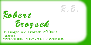 robert brozsek business card